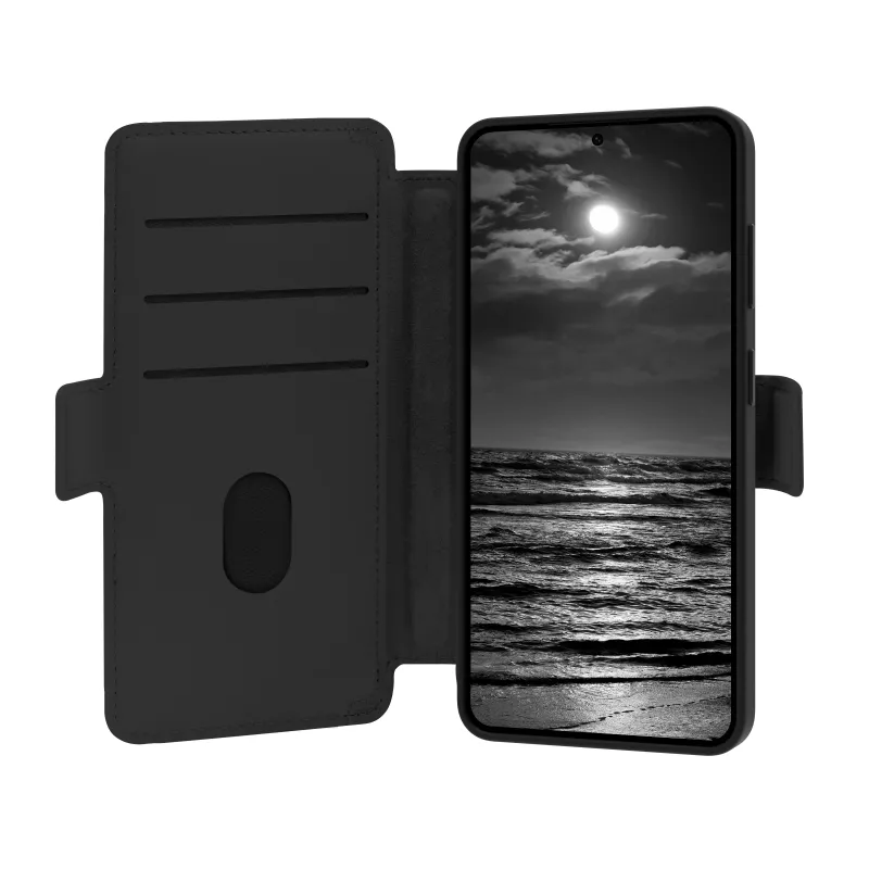 dbramante1928 Lynge ICON Flip Case for Samsung Galaxy S26 – MagSafe Compatible, Full-Grain Leather, Midnight