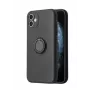 iLike Apple iPhone 13 Pro Max Silicone Ring Case Black