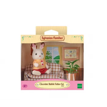 Sylvanian Families Chocolate Rabbit Father Living Room Set