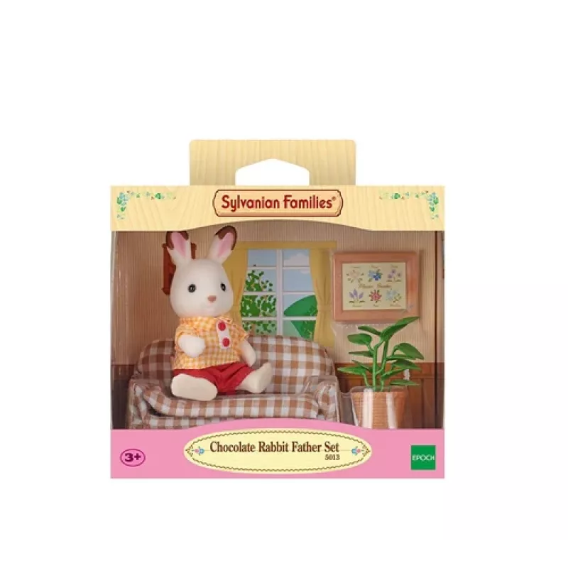 Sylvanian Families Chocolate Rabbit Father Living Room Set