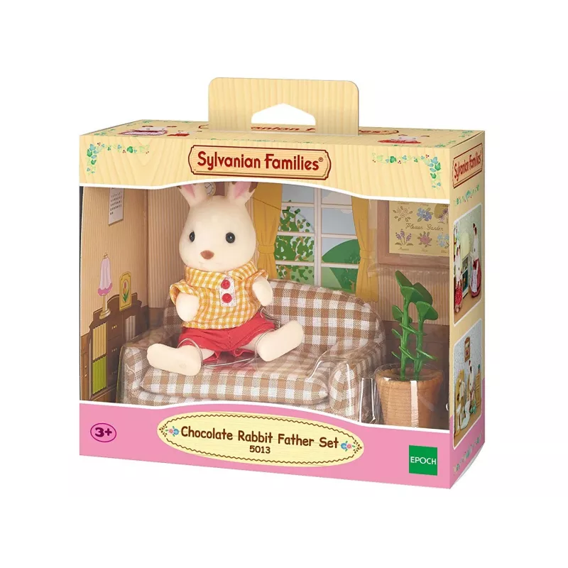 Sylvanian Families Chocolate Rabbit Father Living Room Set