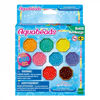 EPOCH Aquabeads Glitter Beads Refill Set - 800 Beads in 8 Colours
