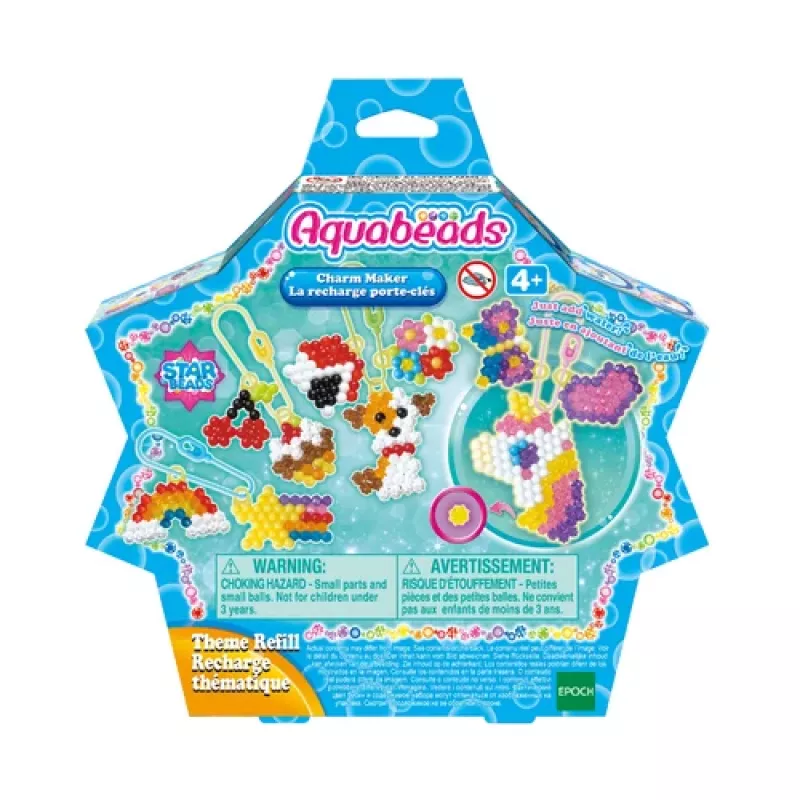 EPOCH Aquabeads Charm & Pendant Set - Over 600 Beads, 10+ Designs, Water-Activated Craft Kit for Ages 4+