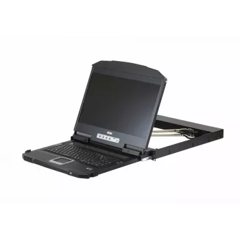 ATEN CL3800NW 18.5 inch Dual Rail LCD KVM Console - DVI, USB, 1U Rack Mount, Full HD
