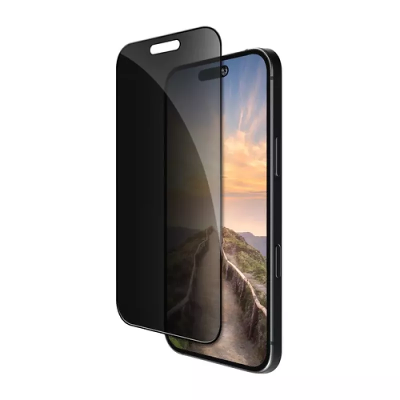 dbramante1928 Privacy Screen Protector for Apple iPhone 17 Pro Max - Tempered Glass, 9H Hardness, Black Frame