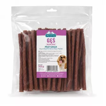 PETITTO Soft Goose Strips Dog Treats 500 g