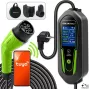 Qoltec Portable EV Charger Type 2 to Schuko 3.5kW 16A 5m Cable with Wi-Fi and LCD
