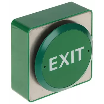 INNE PW-86E Door Opening Button – Momentary Exit Switch for Access Control, White ABS, NO/NC/COM, 86x86mm