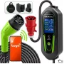 Qoltec Type 2 EV Charger with Adjustable Current, 7 kW, 230 V, CEE 32 A, Wi-Fi, Tuya Smart Life, LCD, 5 m Cable