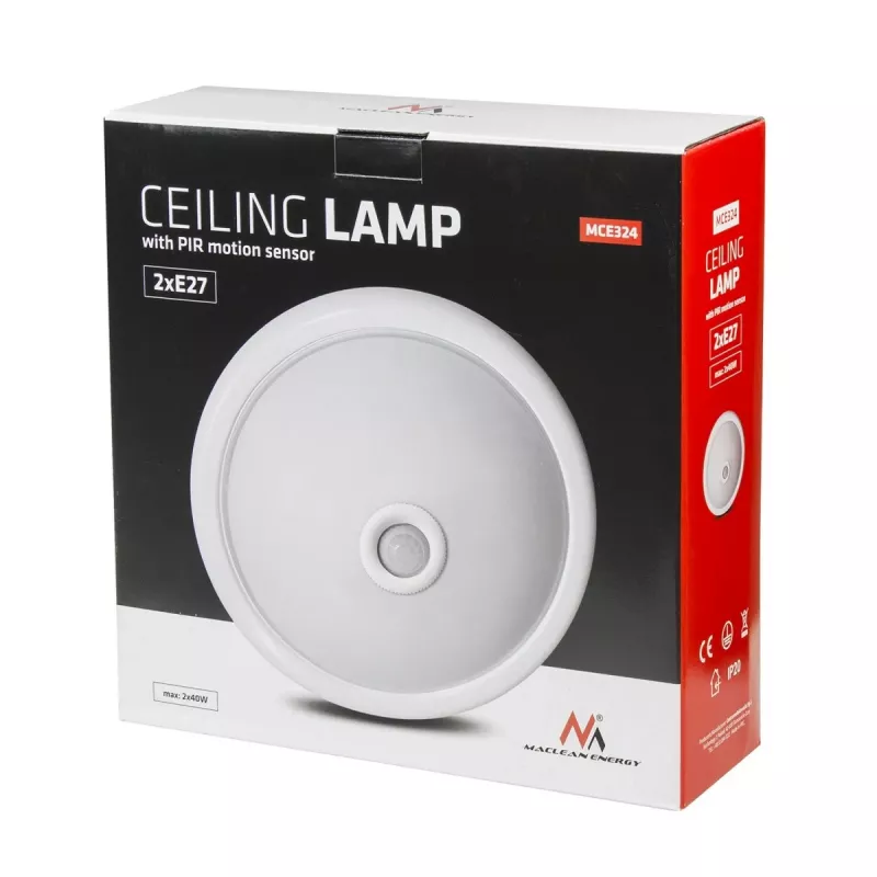 Maclean MCE324 Ceiling Lamp with Motion and Dusk Sensor