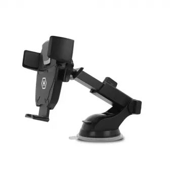 HAMMER Extreme Car Holder Universal Smartphone Windshield Dashboard Mount with Strong Suction Cup, 360° Rotation, Adjustable Clamp, Black