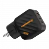 HAMMER RapidCharge 65W GaN Wall Charger - 2x USB-C PD, 1x USB-A QC, Black
