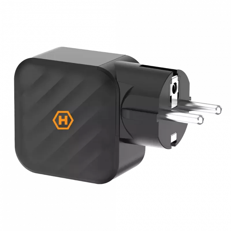 HAMMER RapidCharge 65W GaN Wall Charger - 2x USB-C PD, 1x USB-A QC, Black