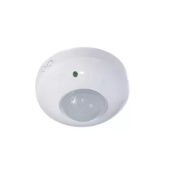MACLEAN MCE19 Ceiling-Mount PIR Motion Sensor – 360° Detection, 1200W Incandescent / 300W LED Load, Adjustable Time & Lux, White