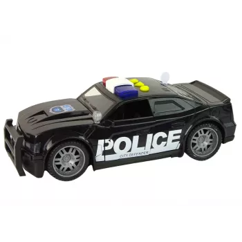 LEAN TOYS Police Car 1:14 RC Vehicle with Lights and Sounds Black
