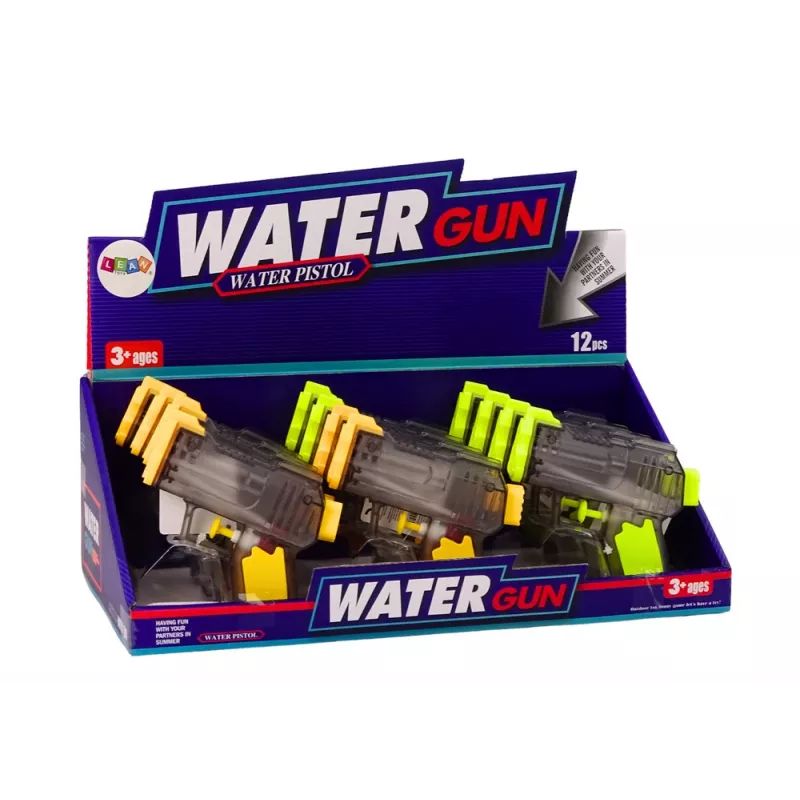 LEAN TOYS Small Water Gun Transparent Yellow Orange