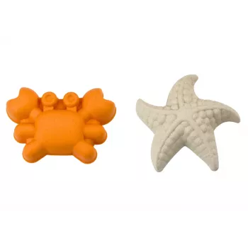LEAN TOYS Sand Toy Set - Bucket, Grinder, Strainer, 3 Pastel Molds (6 Pieces)