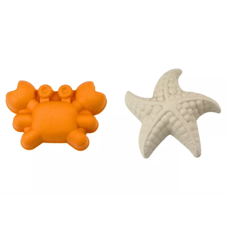 LEAN TOYS Sand Toy Set - Bucket, Grinder, Strainer, 3 Pastel Molds (6 Pieces)