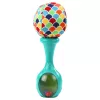 LEAN TOYS Set of Rattles with Soft Ball Patterns Orange Green 2 pcs