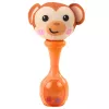 LEAN TOYS Set of Rattles with Soft Balls, Monkey Panda Patterns, 2 pcs