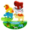 LEAN TOYS Balanced Animals Wooden Skill Game 13El