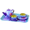 LEAN TOYS Children's Metal Tea Set with Cups, Kettle, and Tray Mermaid