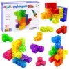 LEAN TOYS Magnetic Blocks Magic Cube Puzzle 156 Challenge Cards 9 pcs