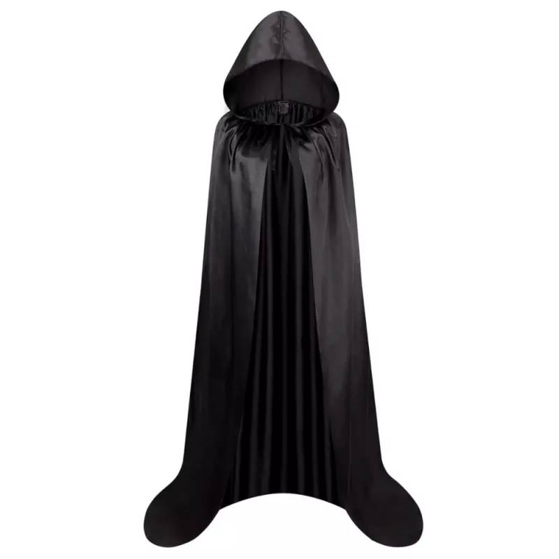 LEAN TOYS Cape with Hood Carnival Halloween Black 150cm