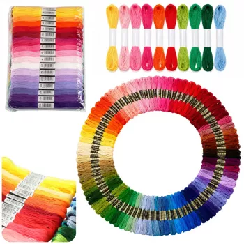 LEAN Embroidery Floss Set 150 Skeins Mercerized Cotton Threads with Storage Box