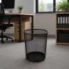 LEAN Office Waste Bin Metal Mesh Round Black 10 L
