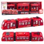 LEAN TOYS City Metro Tram Opening Doors Lights Sounds Red 1:16