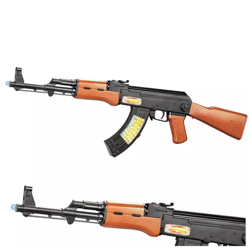 LEAN TOYS AK-47 Toy Rifle for Kids Lights and Sounds 68.5 cm