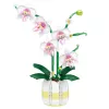 LEAN TOYS Orchid Construction Blocks Orchid in a Pot Pink and White 616 pcs