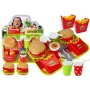 LEAN TOYS Set of Hamburger Fries with Tray | Fast Food Role Play Toy