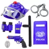 LEAN TOYS Police Set for Kids Helmet Gun Handcuffs Accessories 9 pcs