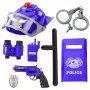 LEAN TOYS Police Set for Kids Helmet Gun Handcuffs Accessories 9 pcs