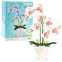 LEAN TOYS Orchid Construction Blocks Orchid in a Pot Pink and White 718 pcs