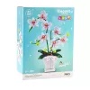 LEAN TOYS Orchid Construction Blocks Orchid in a Pot Pink and White 718 pcs