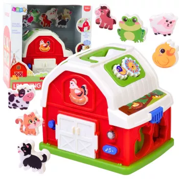 LEAN TOYS Interactive Farmhouse with Music, Animals, Lights and Sounds