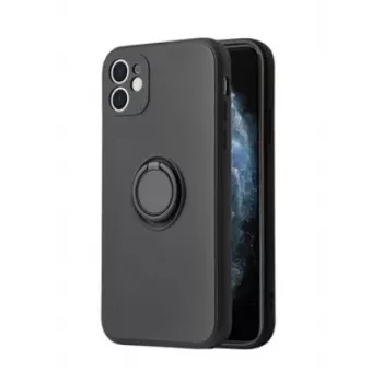 iLike Apple iPhone 13 Pro Silicone Ring Case Black