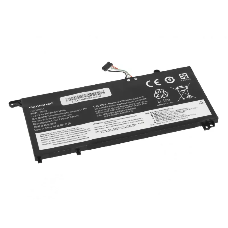 MOVANO Battery L19M3PDA for Lenovo ThinkBook 14 15 G2 G3 G4 G5 IAP ITL ACL ABA - 3000 mAh (35 Wh)