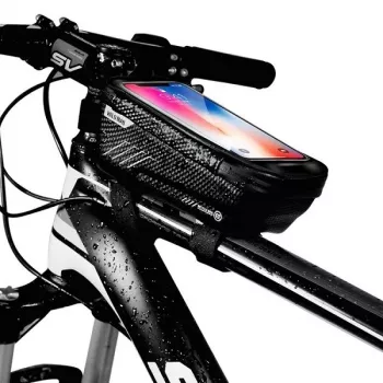 WILDMAN Bike Holder Case M E2 1L Black - Handlebar Phone Bag, Splash-Proof, Touchscreen Compatible, 1L Storage
