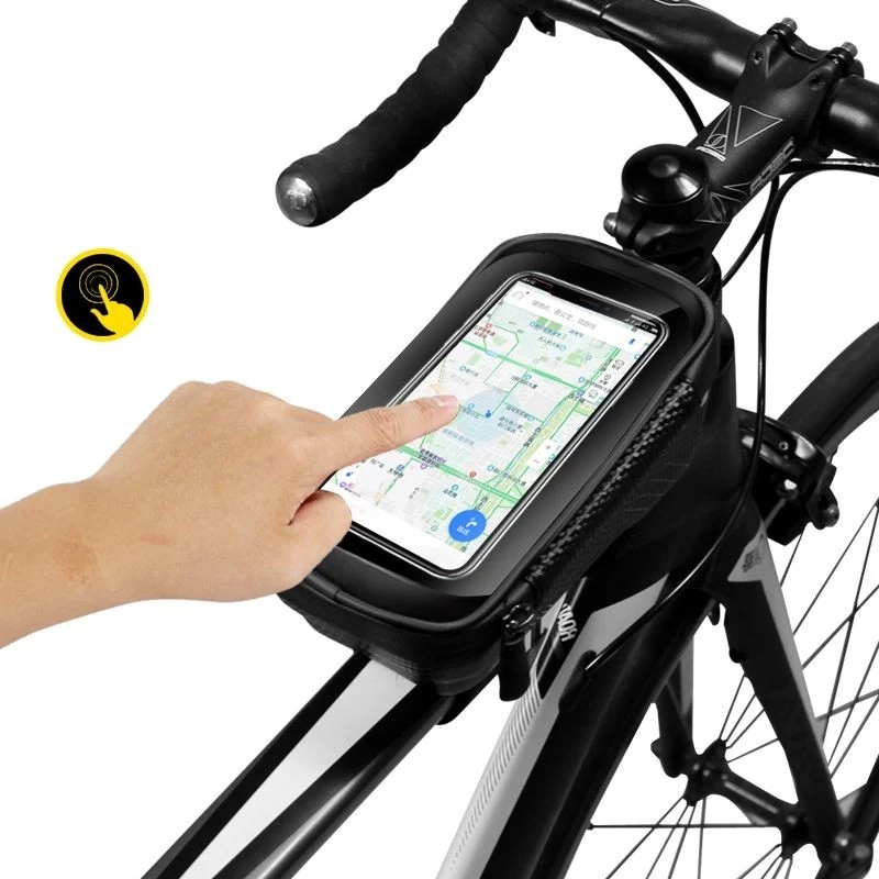 WILDMAN Bike Holder Case M E2 1L Black - Handlebar Phone Bag, Splash-Proof, Touchscreen Compatible, 1L Storage