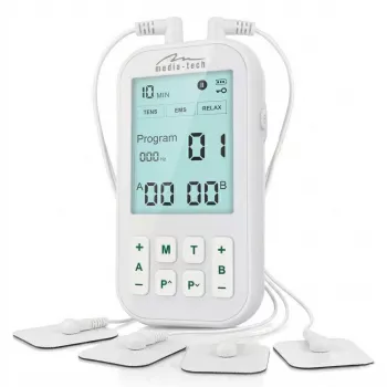 MEDIA-TECH TENS/EMS Massager MT6543 | Dual-Channel Pain Relief & Muscle Stimulator