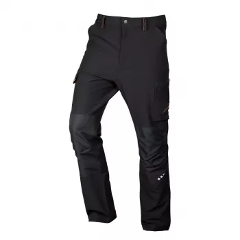 NEO TOOLS Mix&Match 4-Way Stretch Work Trousers, Black-Orange, XL