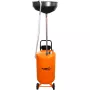 NEO TOOLS 10-810 Mobile Oil Sink, Gravity, 70 L Tank, Pneumatic Emptying, 420 mm Drain Pan, Height Adjustable 1000-1600 mm