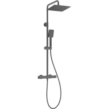 DEANTE Neo Thermostatic Shower System with 250mm Rain Head and Hand Shower, Chrome