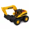LEAN TOYS Construction Excavator with Moving Bucket, Lights and Sounds - Yellow, 1:32 Scale