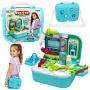 LEAN TOYS 2-in-1 Medical Kit in a Case, Portable Doctor's Office, Accessories, Blue