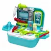 LEAN TOYS 2-in-1 Medical Kit in a Case, Portable Doctor's Office, Accessories, Blue